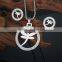 18Kgold plated dragonfly jewelry set 316L stainless steel jewerly