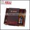 New design hot stamping cardboard wine box with two sliding inner box