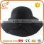 Custom ladies black felt hat 100% wool wide brim fedora hat for sale                        
                                                                                Supplier's Choice