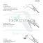 Lieberman Eye Speculum, standard thin solid blades, non-reflective, Ginsberg Eye Speculum flared upper blades