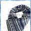 100% acrylic blue and white stripe fairisle men knit scarf