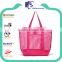 Latest promotional stylish colorful large nylon mesh beach bag