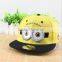 Hot selling fashion minion baseball cap making machine 100% cotton hiphop hat