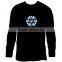 Hot sell Long sleeve programmable ironman3 EL T-shirt with 4pcs battery pack