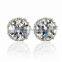 Luxury Cubic Zirconia Rhinestone Bridal Stud Earrings Women Jewelry Wedding Gift