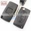 Good Price Peugeot 3 button flip romote key shell for 308 blank with battery place Car Key Peugeot 0536 romote key shell