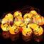 Skull Pumpkin battery remote wire led string lights halloween party decoration