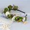 handmade artificial fabric lace hair band,3 color for you choose flowers hair accessory