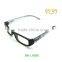 2015 Plastics blue half frame spring hinge Reading glasses