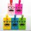 Soft Rubber Funny Bag Tags Wholesale PVC Shaped Travel Airline Luggage Tags