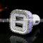 Dual usb car charger diamonds car charger adapter for mobile phone