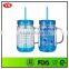 BPA Free 20 ounce plastic mason jar with handle for beverage