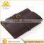 top quality refillable genuine leather notebook with pen loop