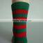 Haining GS custom red stripes design green children bamboo fiber socks