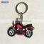 promotional custom logo 3d pvc rubber motorbike keyrings