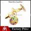 Fashion Copper 18k Gold Plated Cuff Links Unisex Colorful Enamel Cufflink for T-shirts