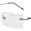 brand new high quality cheap rimless custom logo reading glasses