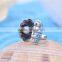 S361 Globalwin Sky Blue Zircons Paved Sea Charms Crystal S925 Shell Design Charms For Bracelet And Necklace