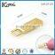 Fashion gold metal zipper puller for handbag and wallet