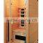 Soozier Wooden Indoor 2 Person Square Heat Room Infrared Sauna w/ Ceramic Heater