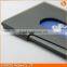 Factory Logo design Business Aluminum alloy card holder brushed steel