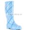 Women blue rain boots