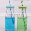 320ml Glass Milk Bottle With Metal Lid and Color Paper Straw