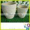 Outdoor home striped fiber clay plant pot planter