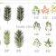 cheap hot sale foliage Banyan leaves artificial ficus leaves. green white gold leaves