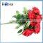 Factory wholesale fake flower,home or wedding decoration rose flowers artificial bouquet, silk flowers artificial wall