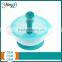 Baby Silicone+PP Feeding Suction Bowl with Cover/Lid and Spoon Fork Anti Slide