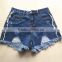 customer brand girl's ripped denim jeans shorts fringe hem