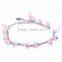 2017 new design garnet stone beads anklet bracelet diy handmade garnet semi precious stone beads anklets for her gifts