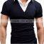 Zm40281b High Quality Men's Fake Two-piece Suit Casual Short Sleeve T-shirt