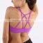 Wholesale Sexy fitness clothes Yoga wear 95% cotton 5% spandex purple gym clothing