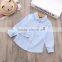 2017 new design baby girls long sleeve cotton shirts with lace