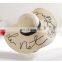 Embroidery Letters Straw Hat Summer Sun Hat Large Brimmed Hat Beach Hat