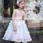 XXLF214 real sample dress sleeveless kids for girl designer with belt flower girl dress