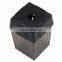 Single hole Black rectangular plastic pencil sharpener