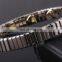2017 Women Men's Classic Elastic Stainless Steel hand wear Cool Gold Heart Bracelet Bangle Fashion Gold heart Plated bracelet