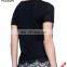 Latest fancy girls pullover Tops as Regular fit short sleeve woolen sweater designs for children of knitwear with lace