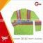 Fluorescent Yellow Long Sleeves Reflective Tape T-shirt