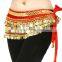 Bestdance Belly Dance Hip Scarf Skirt Wrap Costume Belt velvet Golden/siver Coins