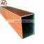 wood grain aluminum square hollow tube