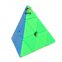Hot  Sale Black Kylin Magic Cube Fluorescent Four color Stickerless Triangle Speed Cube 1554 Professional Puzzle Toys for Kids