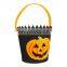 Halloween lantern felt bucket candy bag for kids trick or treat