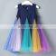 usa clothing cotton long sleeved rainbow baby dresses flower girl dress baby clothes girls' dresses