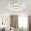 Modern Nine rings shaped acrylic ceiling white Nine round circle ceiling lighting fixture led chandelier light