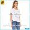 Fashion Women White plain Short Sleeve Wholesale T-Shirts Made In China