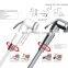 Modern Designed Brass Bathroom Accessory Diaper Sprayer Set with Flexible Hose